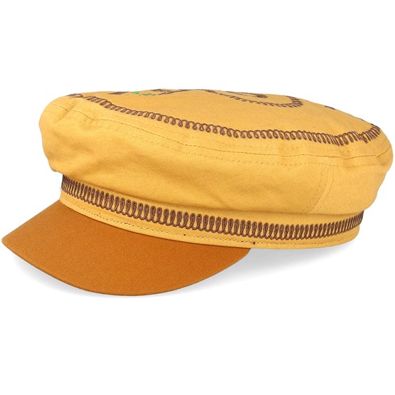 gold flat cap