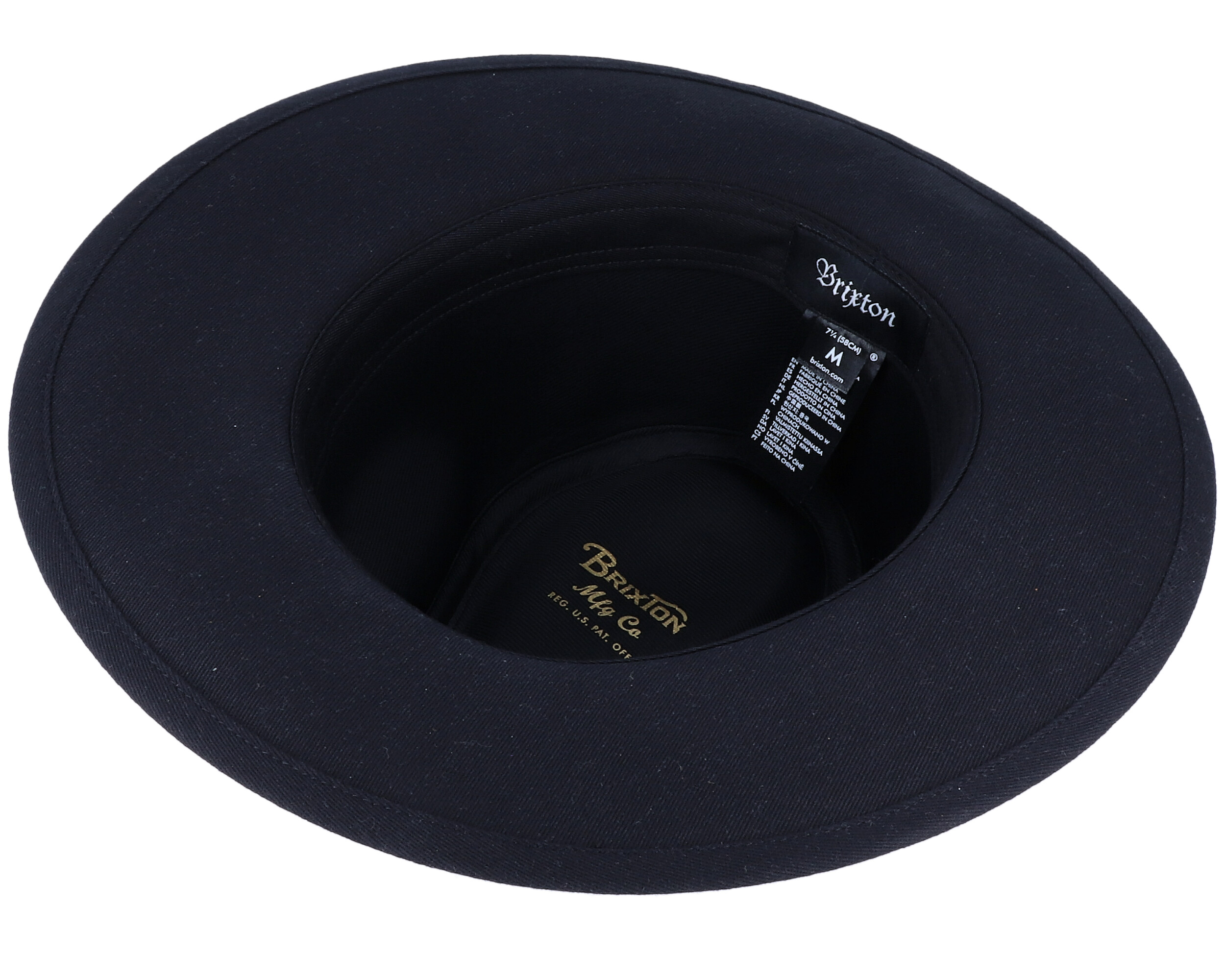 Wesley Cotton Fedora Black Fedora Brixton hats