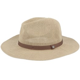 Messer Knit Packable Tan Fedora 