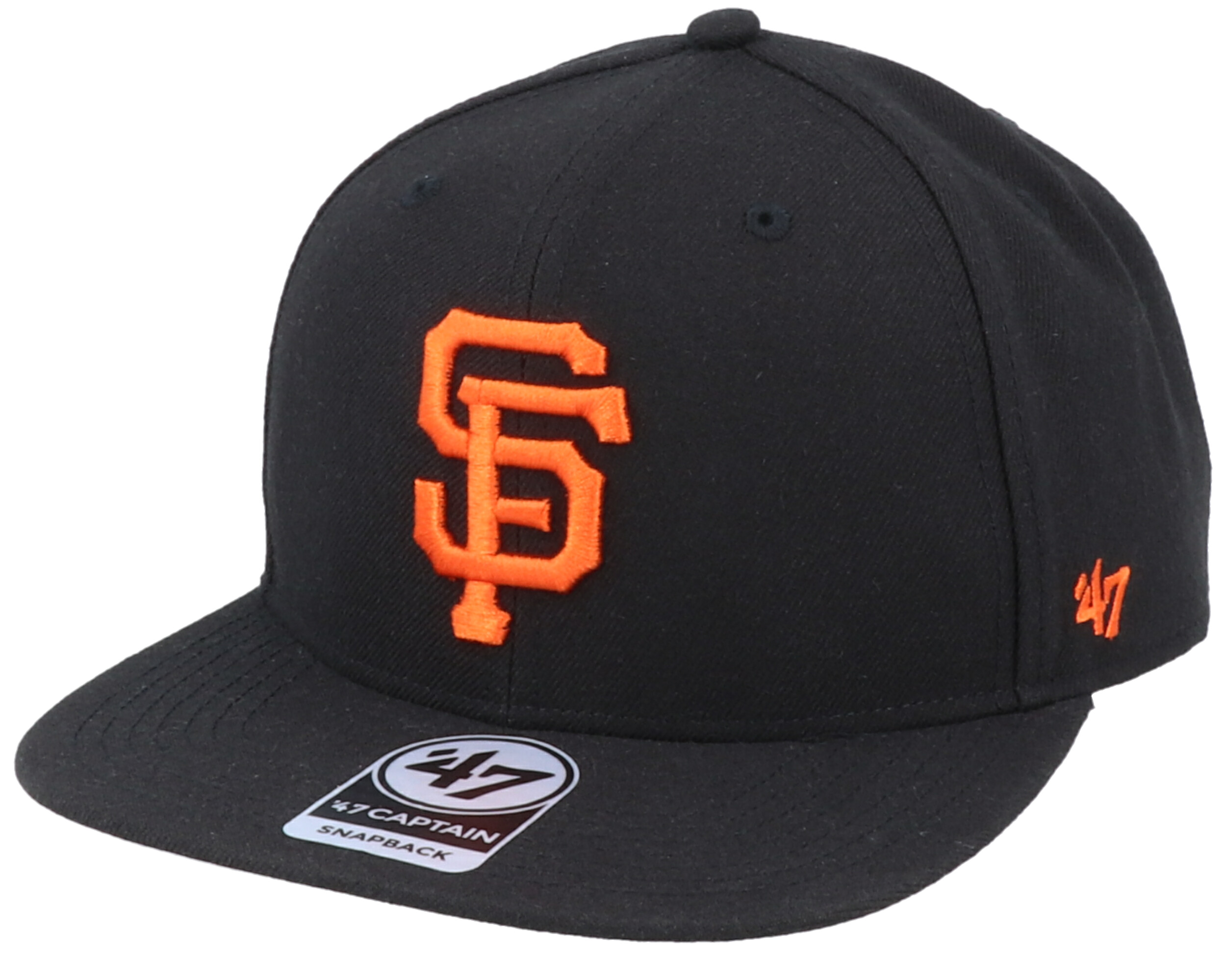 San Francisco Giants Captain No Shot Black/Orange Snapback - 47 Brand ...