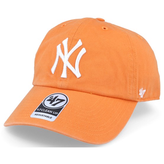 Keps New York Yankees Clean Up Mango Orange Adjustable - 47 Brand - Orange Reglerbar