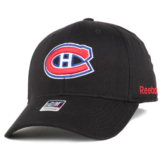 Montreal Canadiens BL Black Flexfit Reebok caps