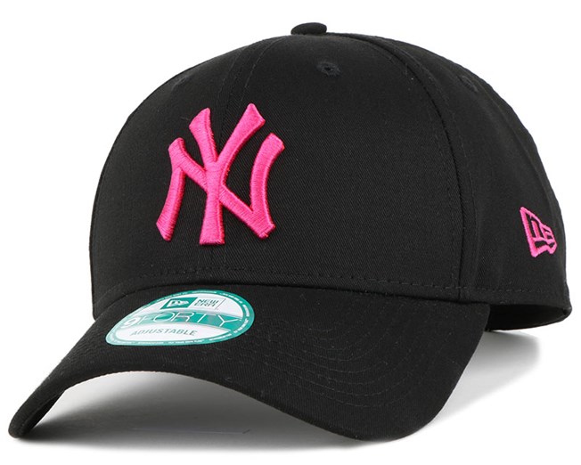 NEW ERA - new era NY yankees black 7 1/2 ツバ裏ピンク 黒の+jfsh.com