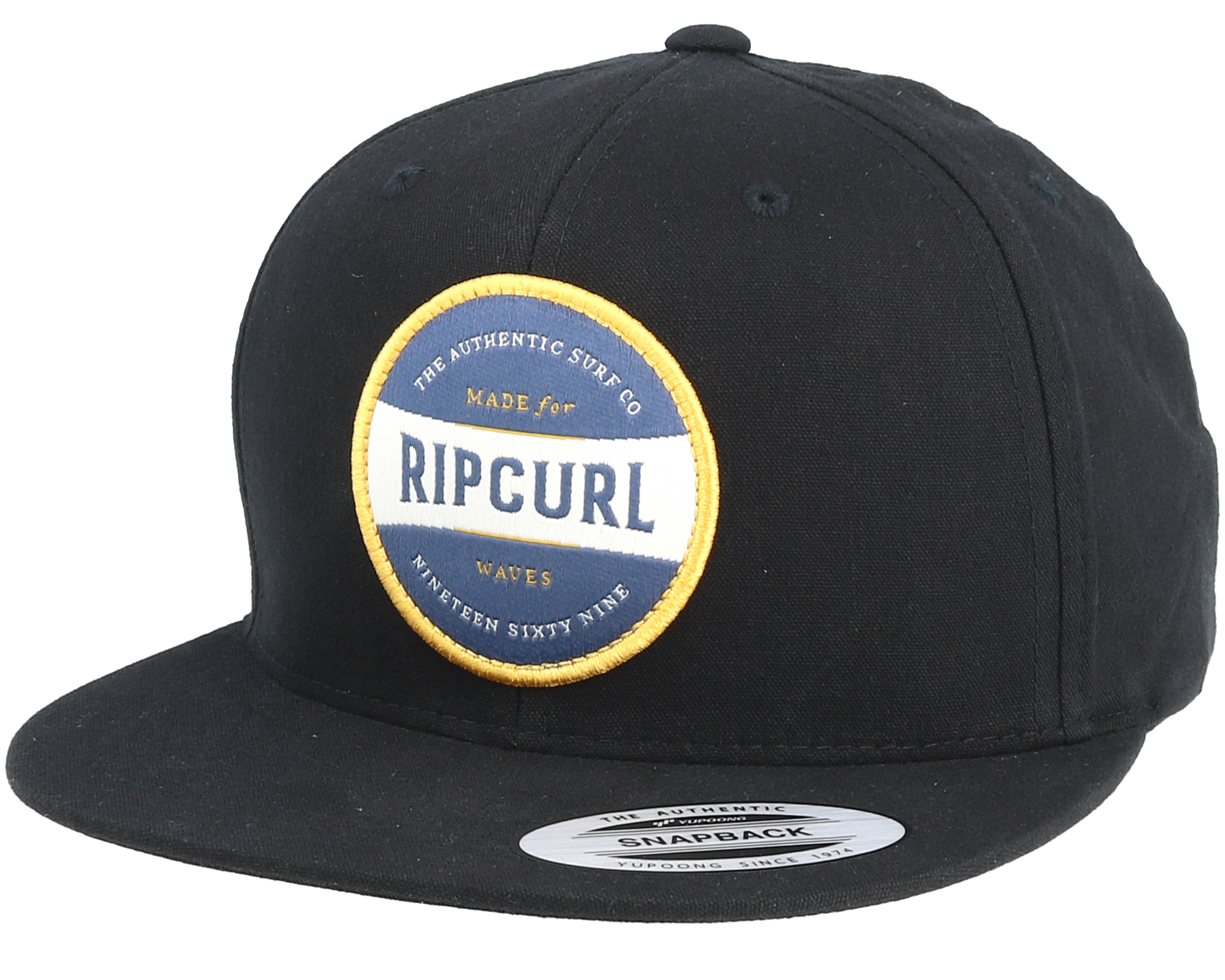 Authentic Black Snapback - Rip Curl caps | Hatstore.co.uk