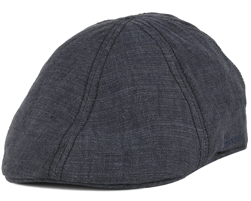 Putnam Linen Dark Navy Flat Cap Stetson cap Hatstore.de