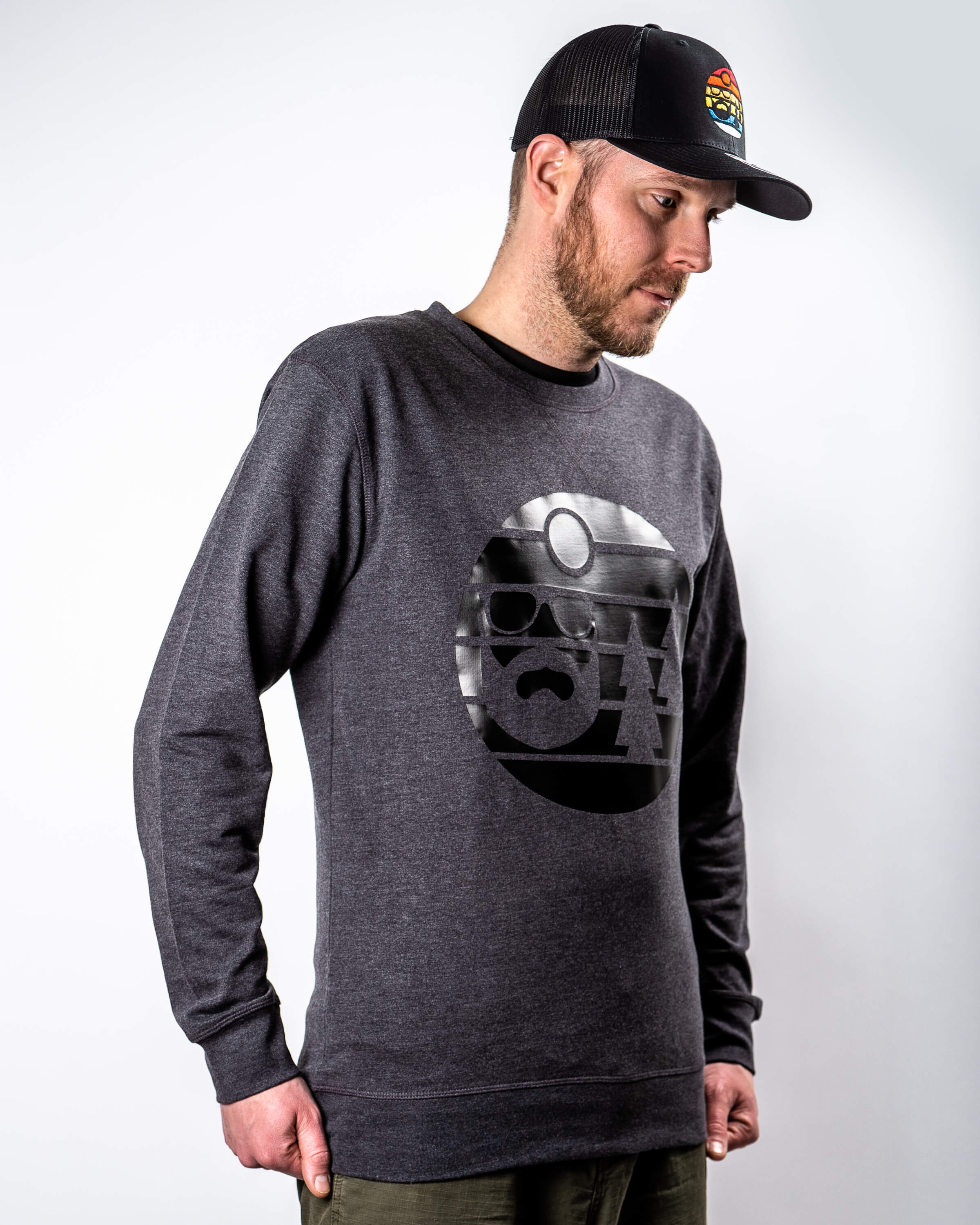 Sunset Charcoal/Black Sweatshirt Bearded Man sweatshirt Bearded Man