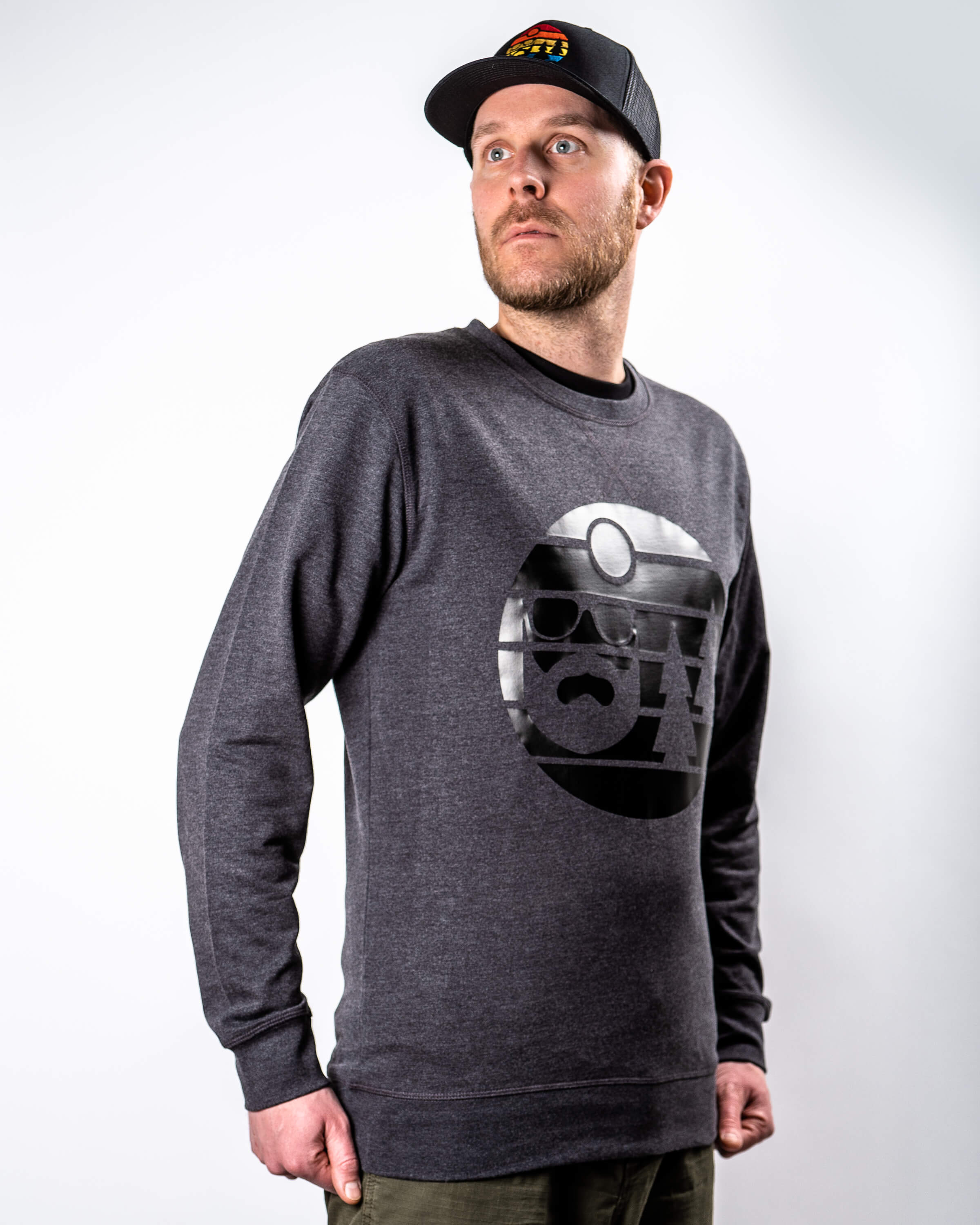 Sunset Charcoal/Black Sweatshirt Bearded Man sweatshirt Bearded Man