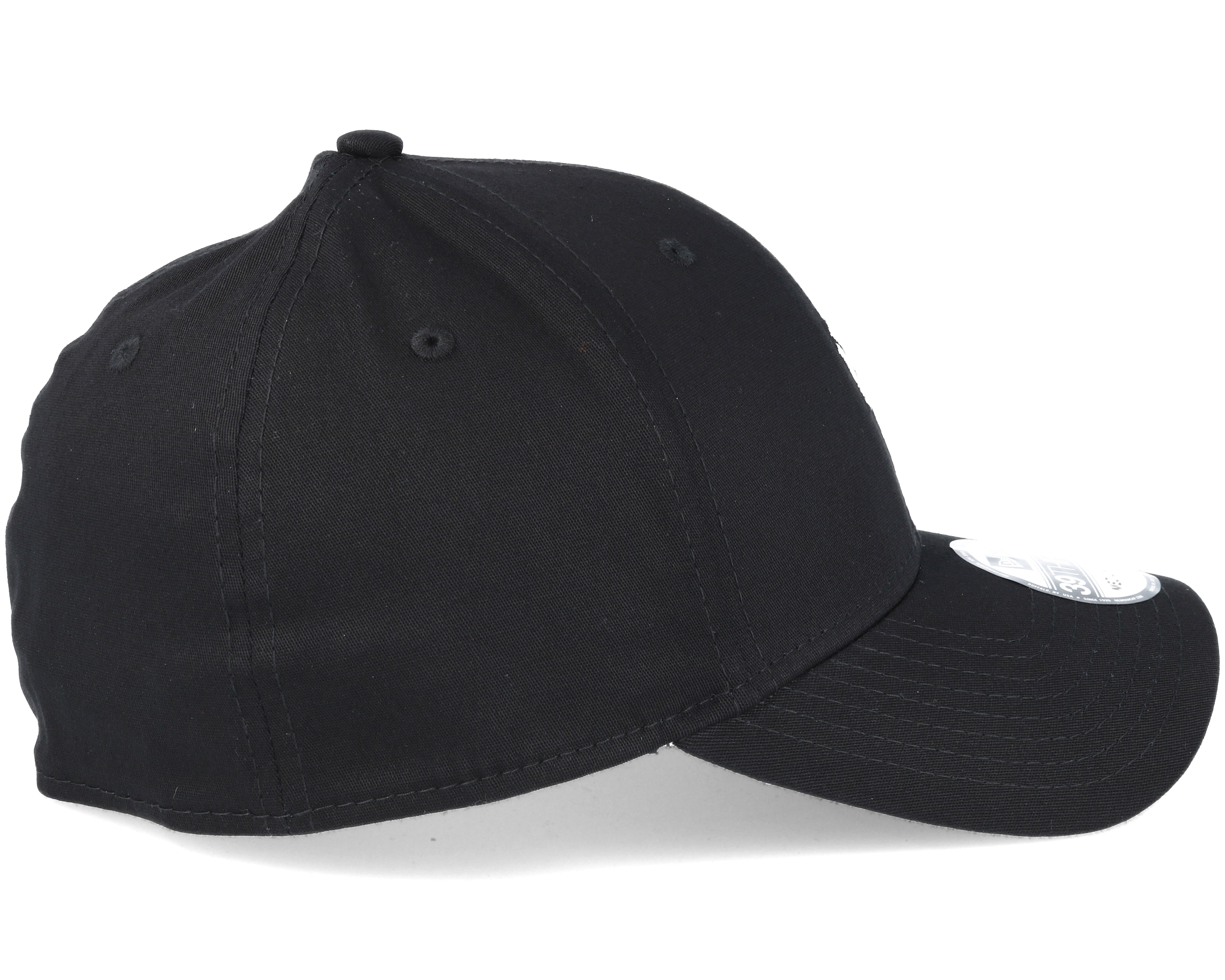 New York Yankees Mini Logo Essential Black 39thirty Flexfit New Era caps Hatstore.co.uk