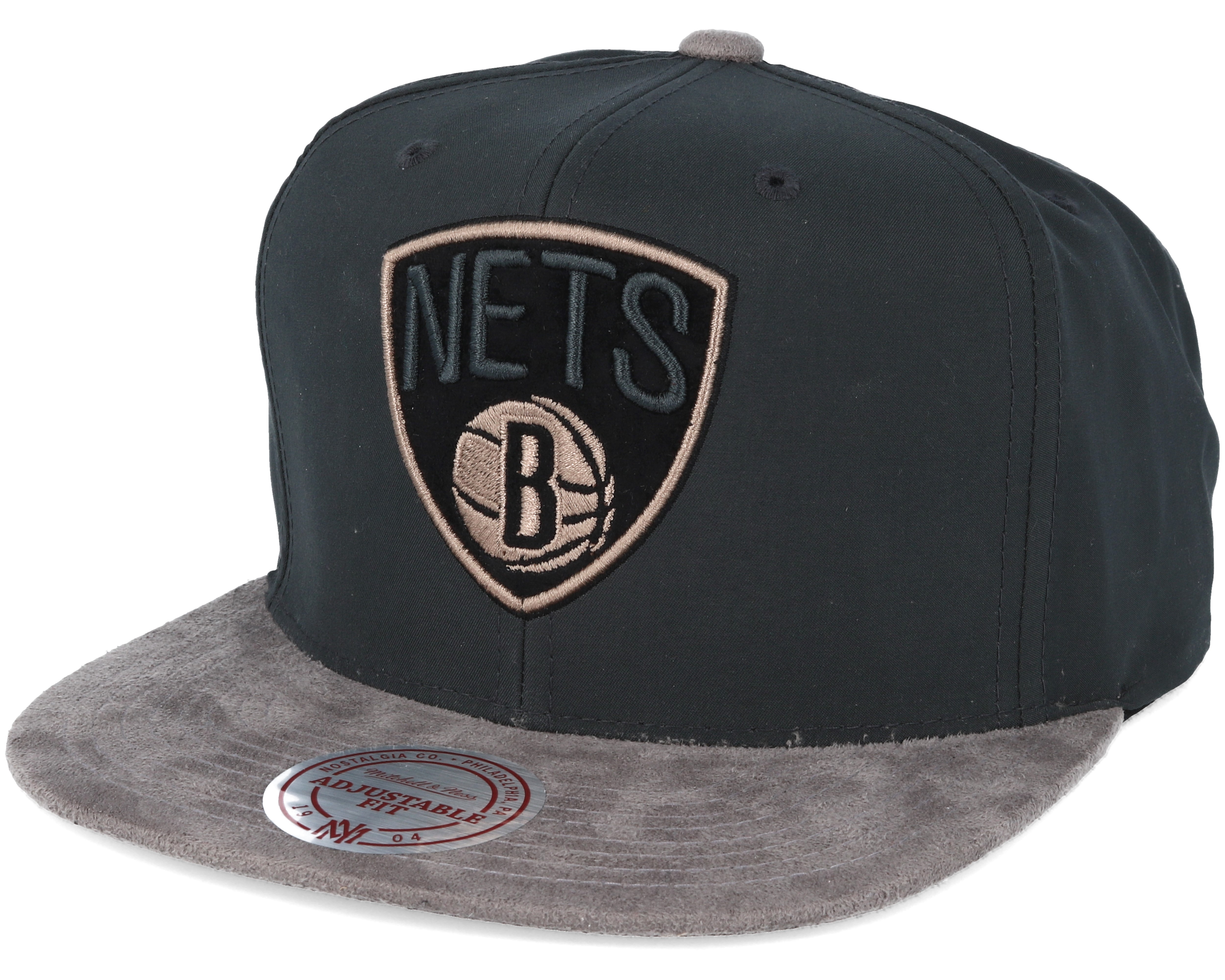Brooklyn Nets Buttery Charcoal grey Snapback - Mitchell & Ness caps ...