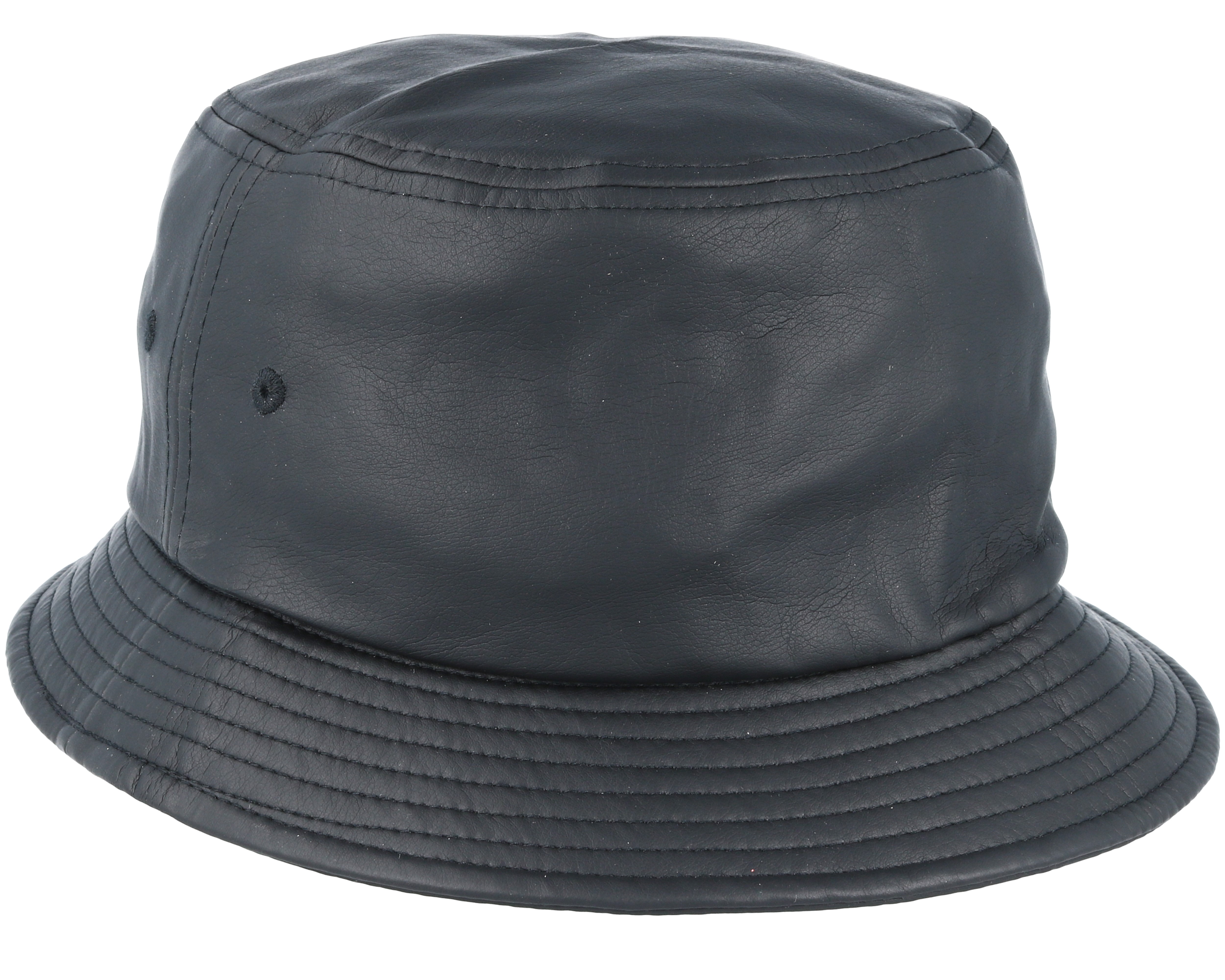 Full leather imitation Black Bucket - Yupoong hats | Hatstore.co.uk