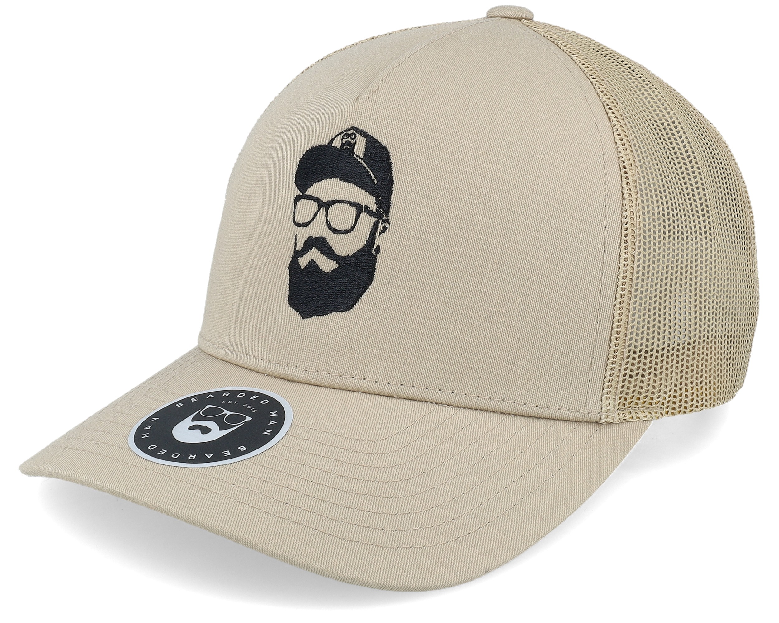 Cap Man Beige Trucker Bearded Man caps Bearded Man