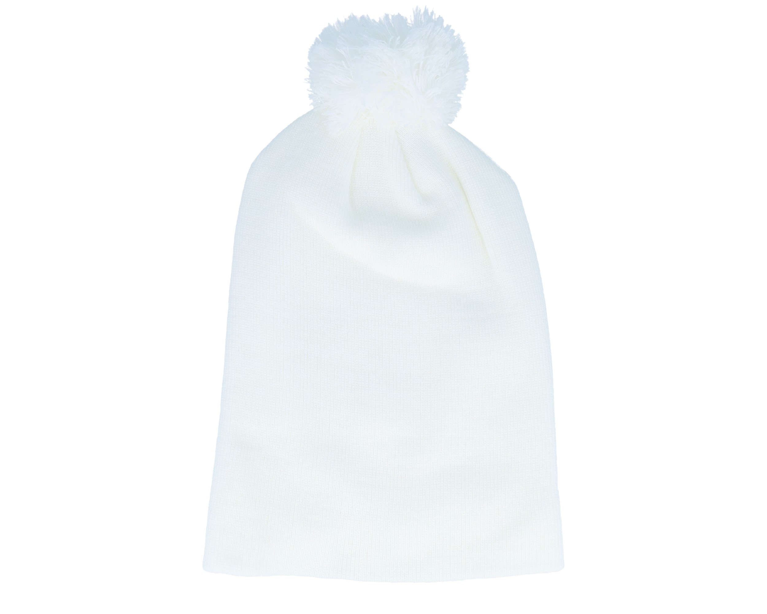 white beanie with pom