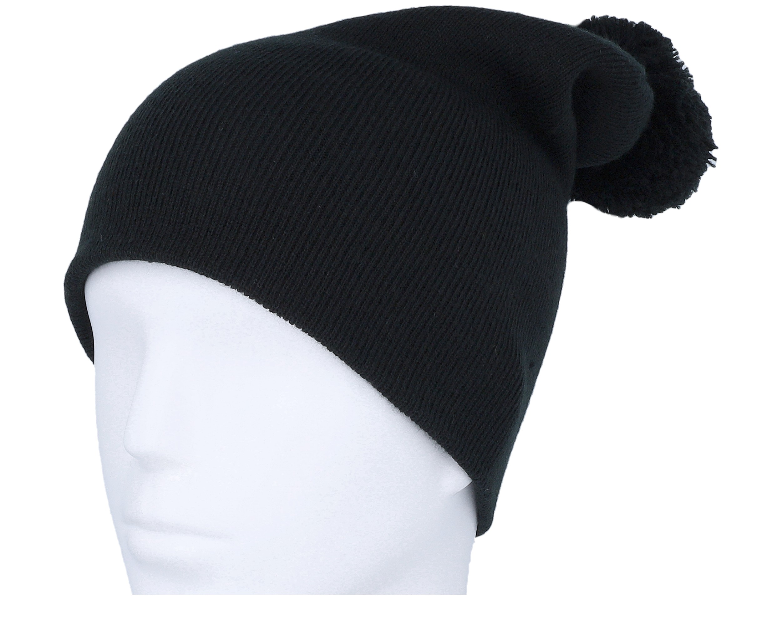 Original Pom Pom Black Beanie Beanie Basic beanies Hatstore.co.uk