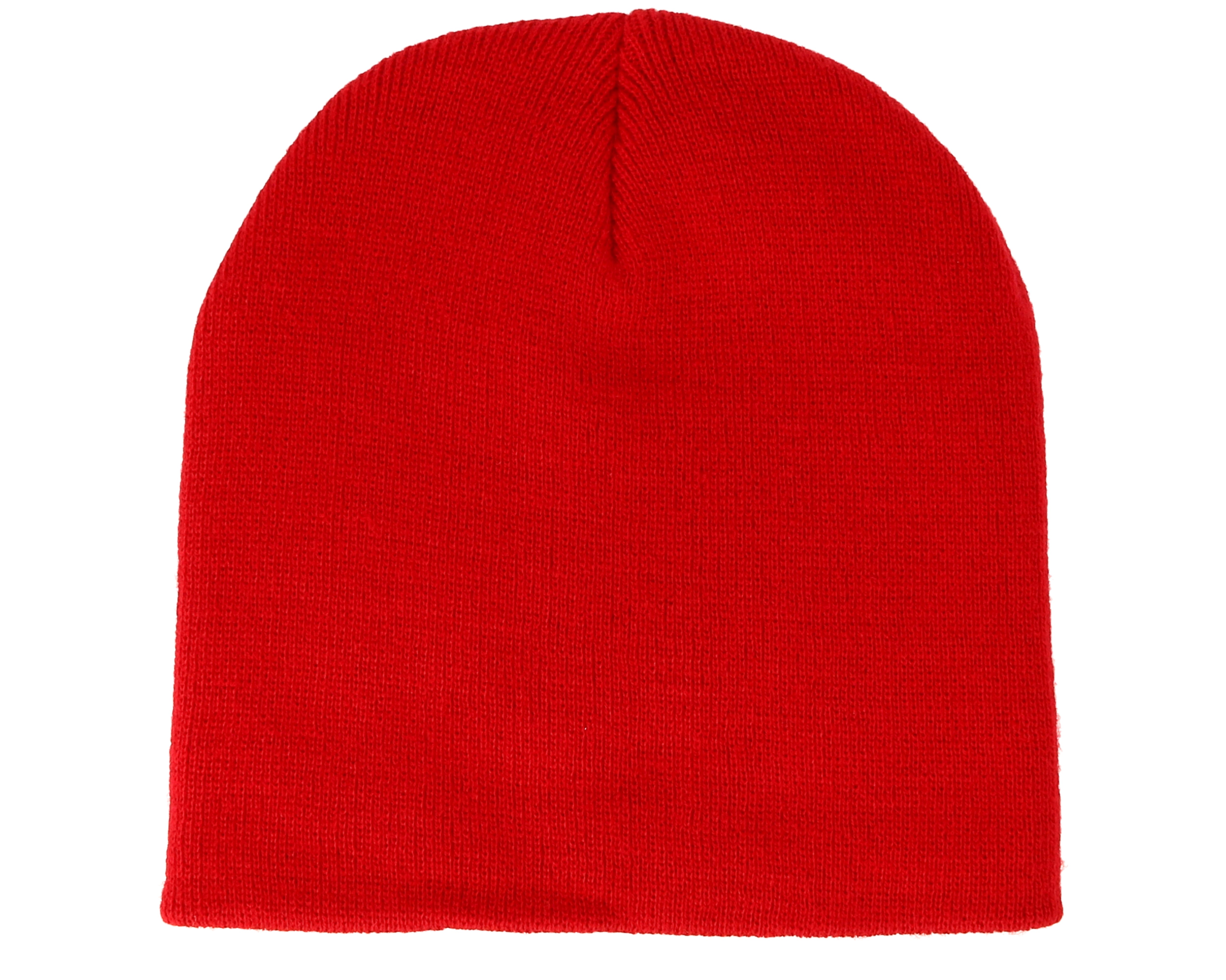 Knitted Short Classic Red Beanie Beanie Basic beanies Hatstore.co.uk