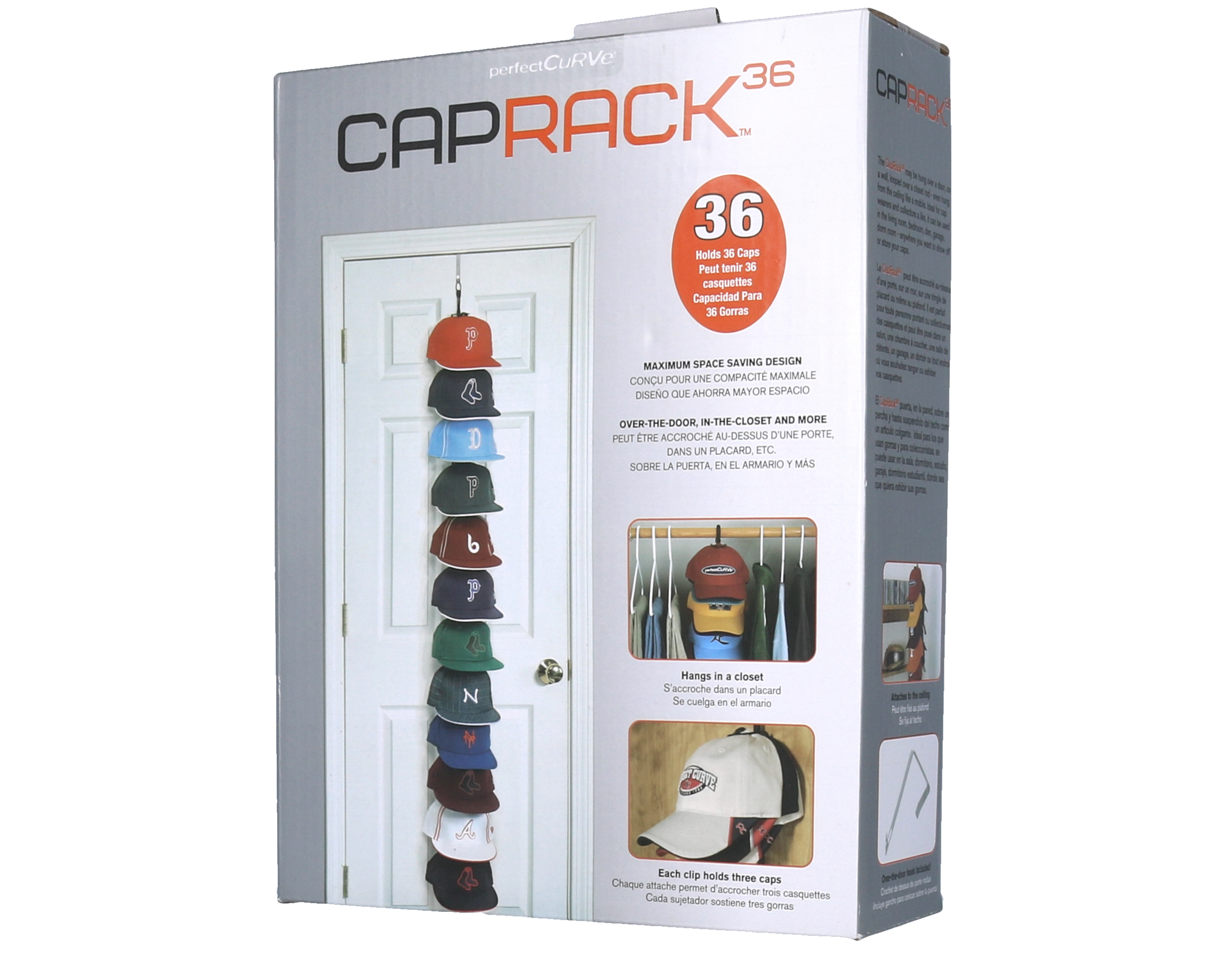 Cap Rack 36 Caps System Black Perfect Curve accessories Hatstore.co.uk