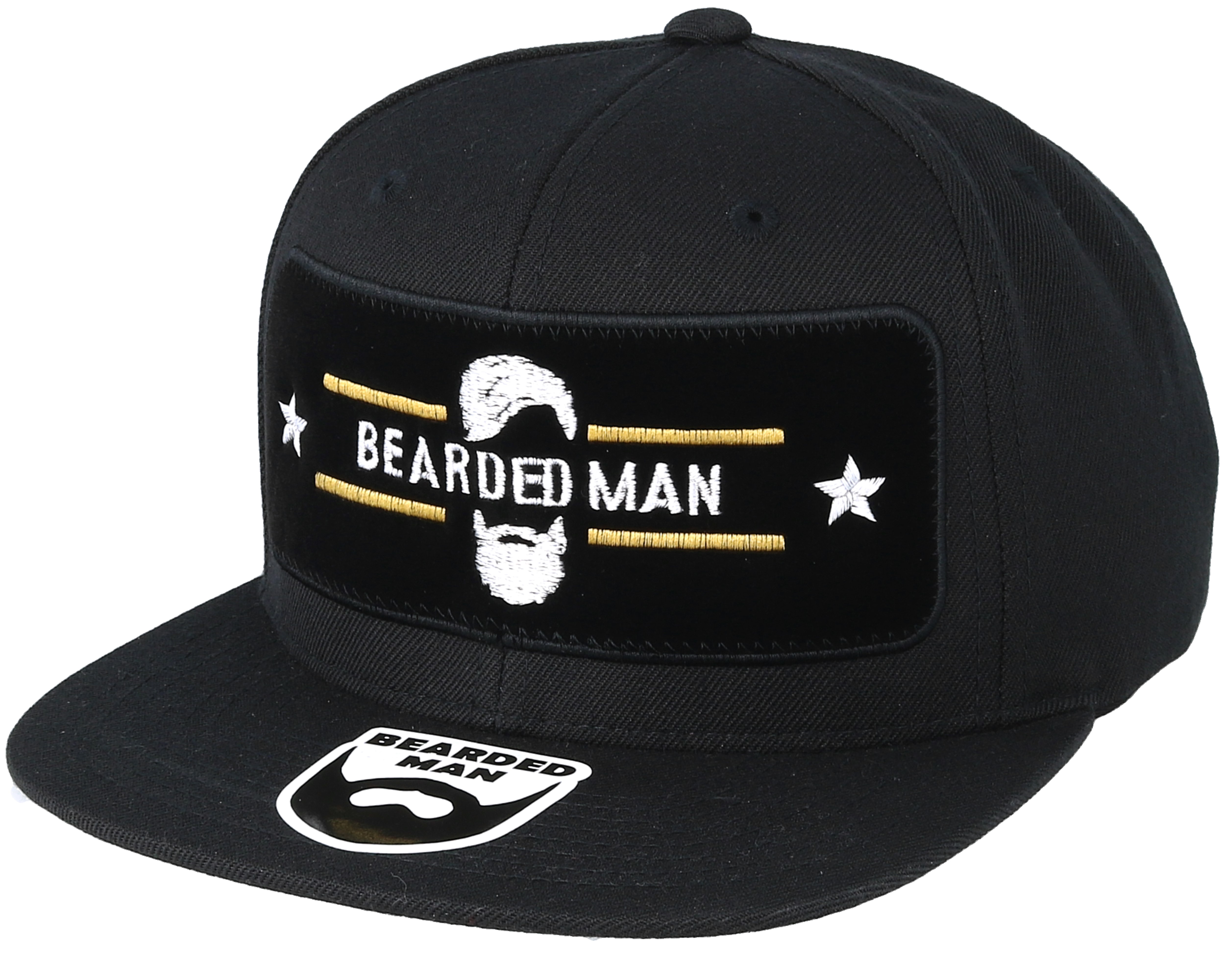 Beard Logo Fram Black Snapback Bearded Man caps Bearded Man