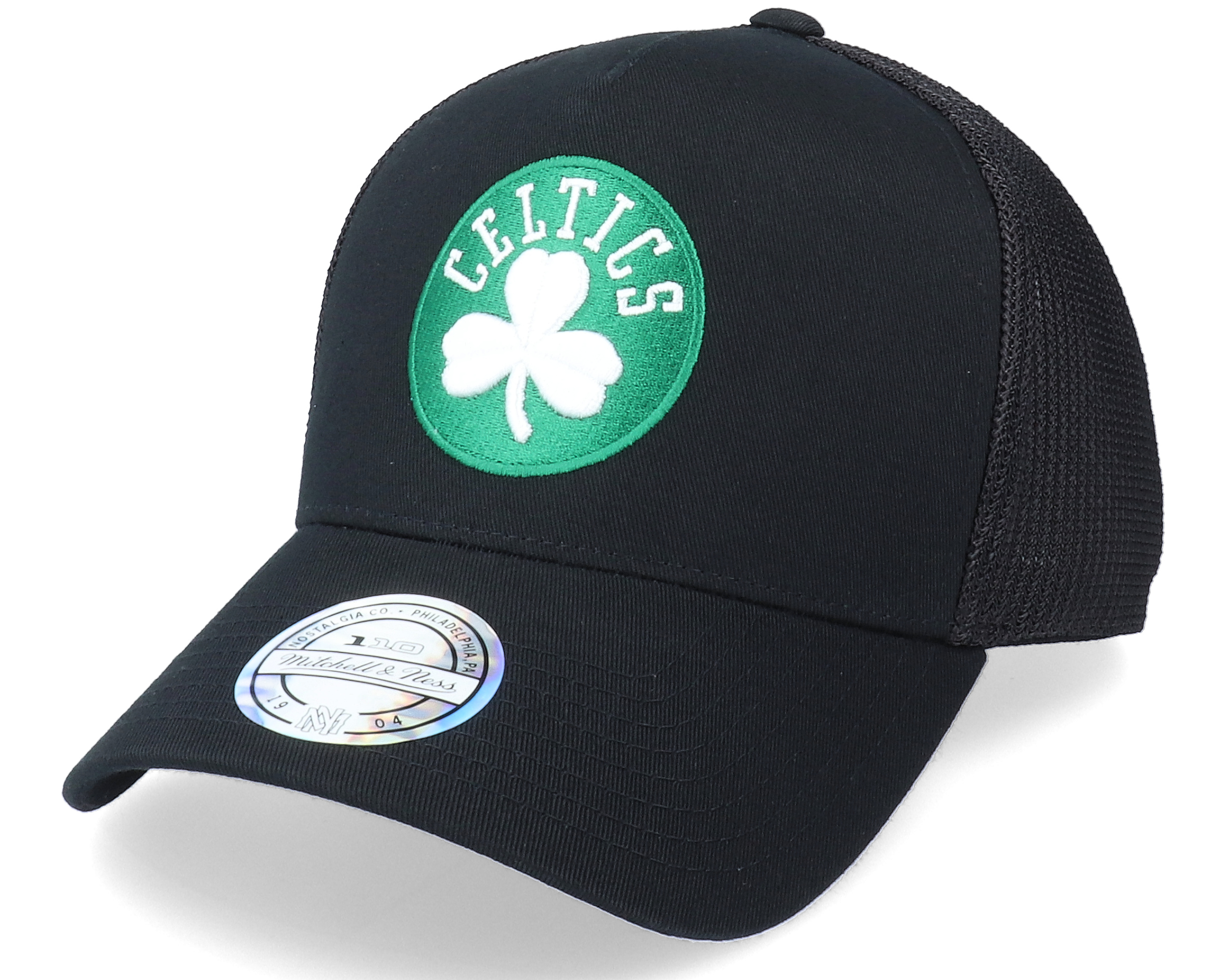 Boston Celtics Team Logo Black 110 Trucker Mitchell & Ness caps
