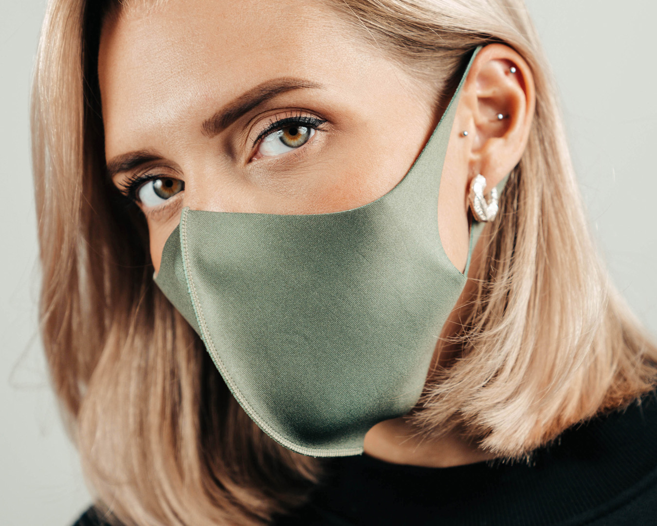 1Pack Dark Green Face Mask Zeri face mask Hatstore.co.nz