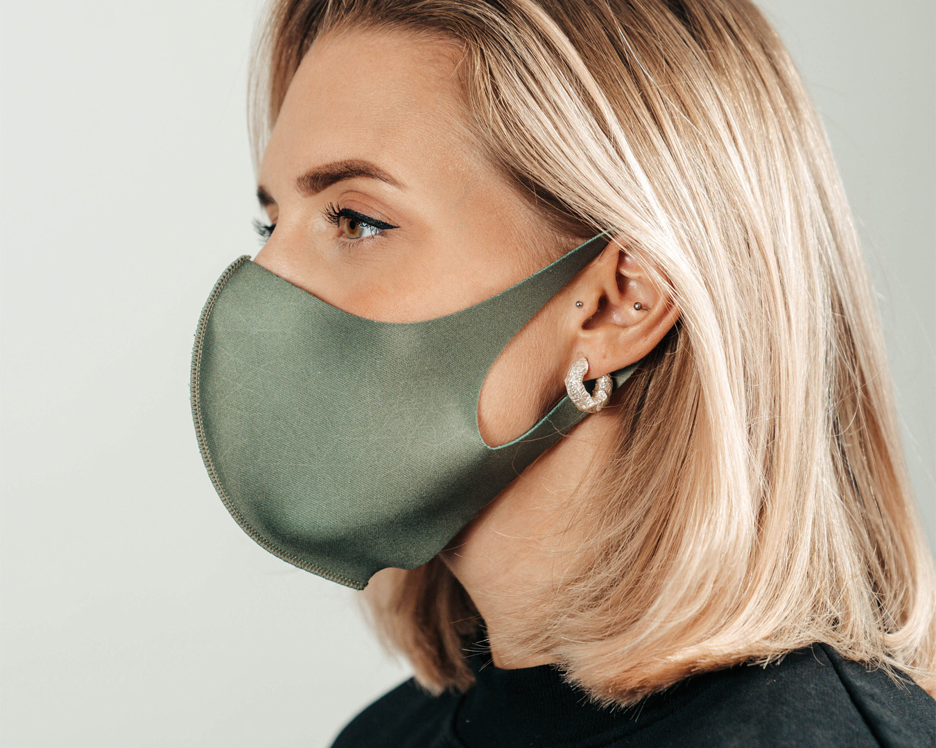 1Pack Dark Green Face Mask Zeri facemask