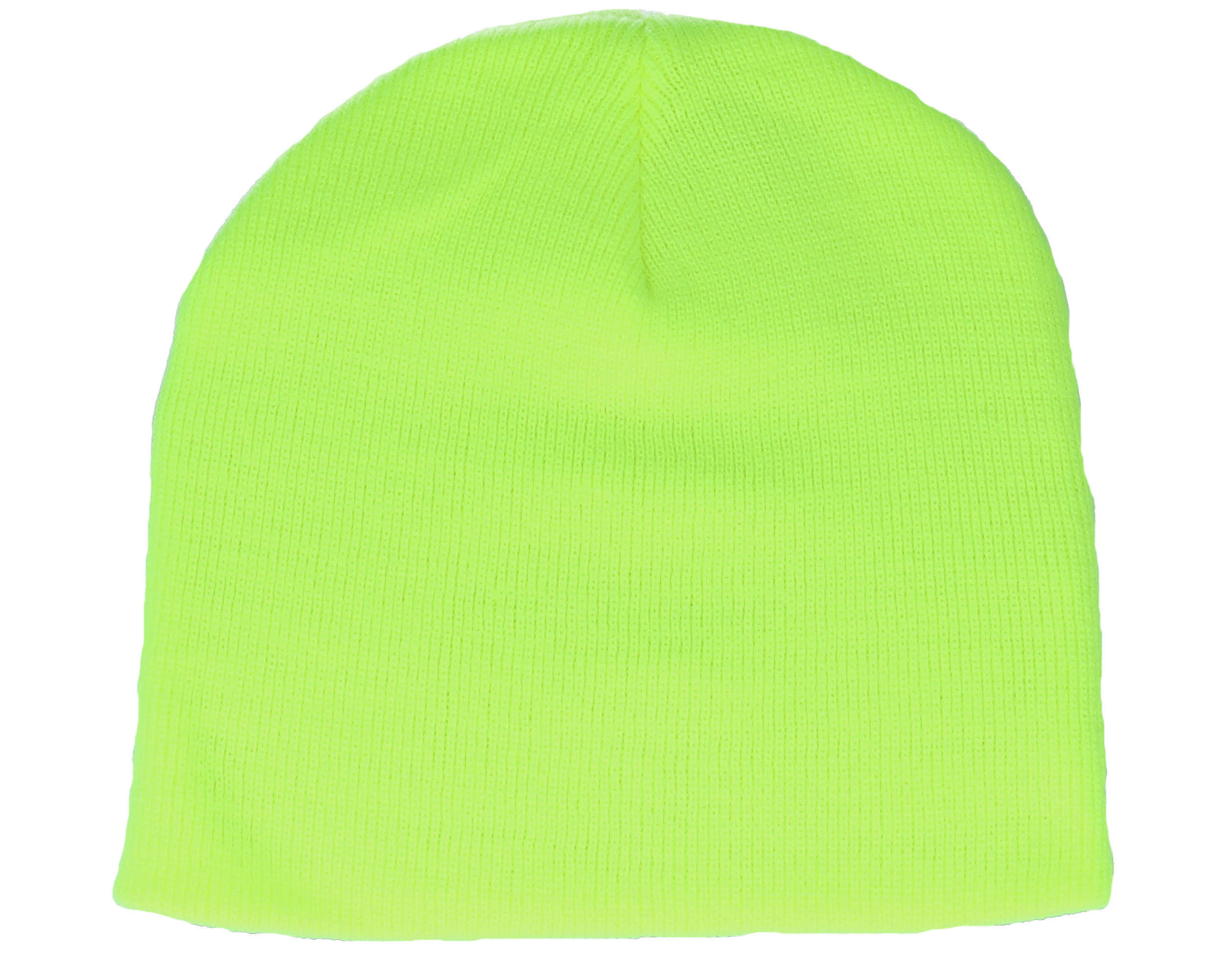 Knitted Fluorescent Yellow Traditional Beanie Beanie Basic beanies