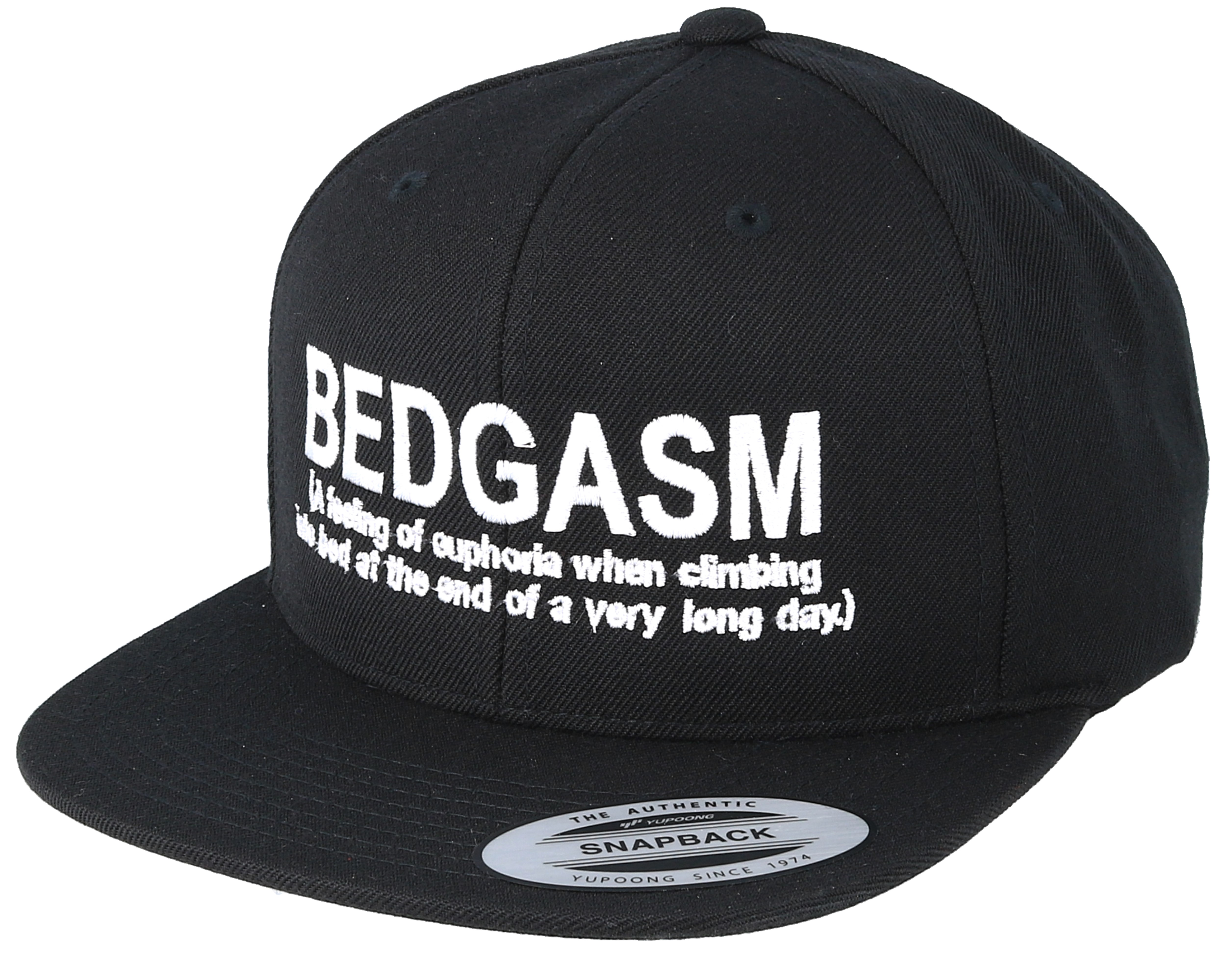 Bedgasm Black Snapback - Iconic caps | Hatstore.co.uk