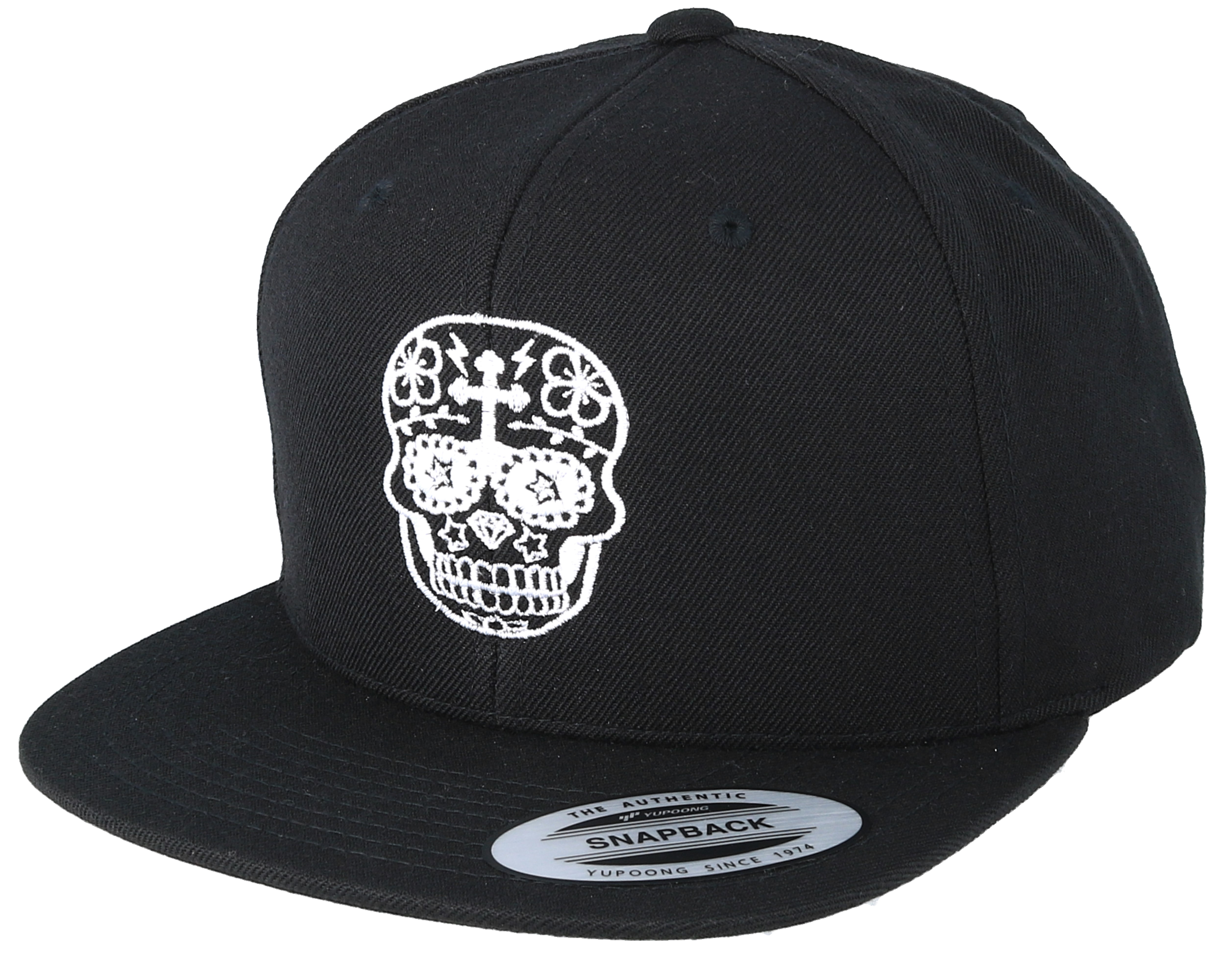 Day Of The Dead Black/White Snapback - Tattoo Collective caps ...