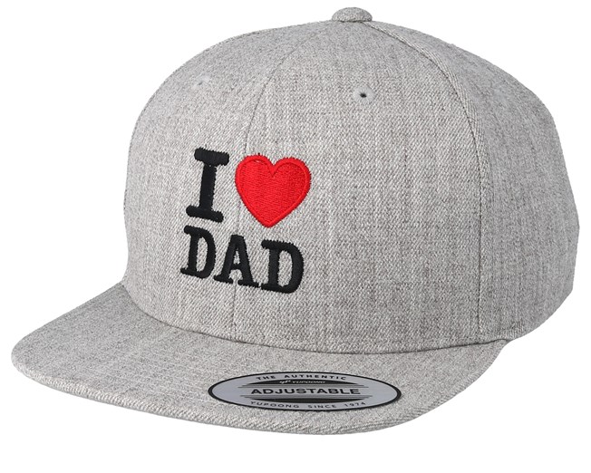 Kids I Love Dad Grey Snapback Kiddo Cap Caps Hatstore Sg
