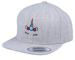 Kids Unicorn Flower Heather Grey Snapback Unicorns Kids Unicorn Flower Heather Grey Snapback Unicorns