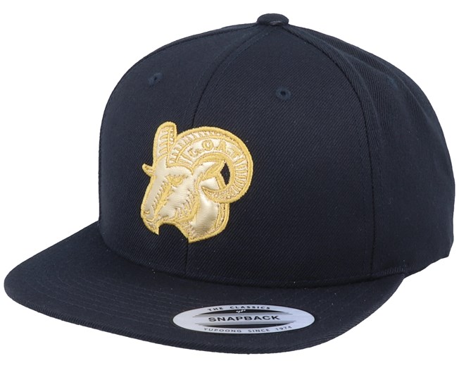 Golden Goat Applique Black Snapback Iconic Caps Hatstoreworld Com