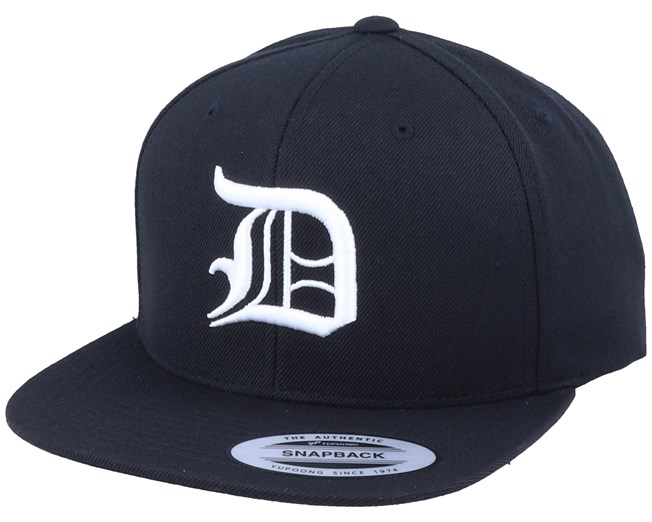 D Letter 3D Black Snapback - Iconic caps | Hatstore.co.uk