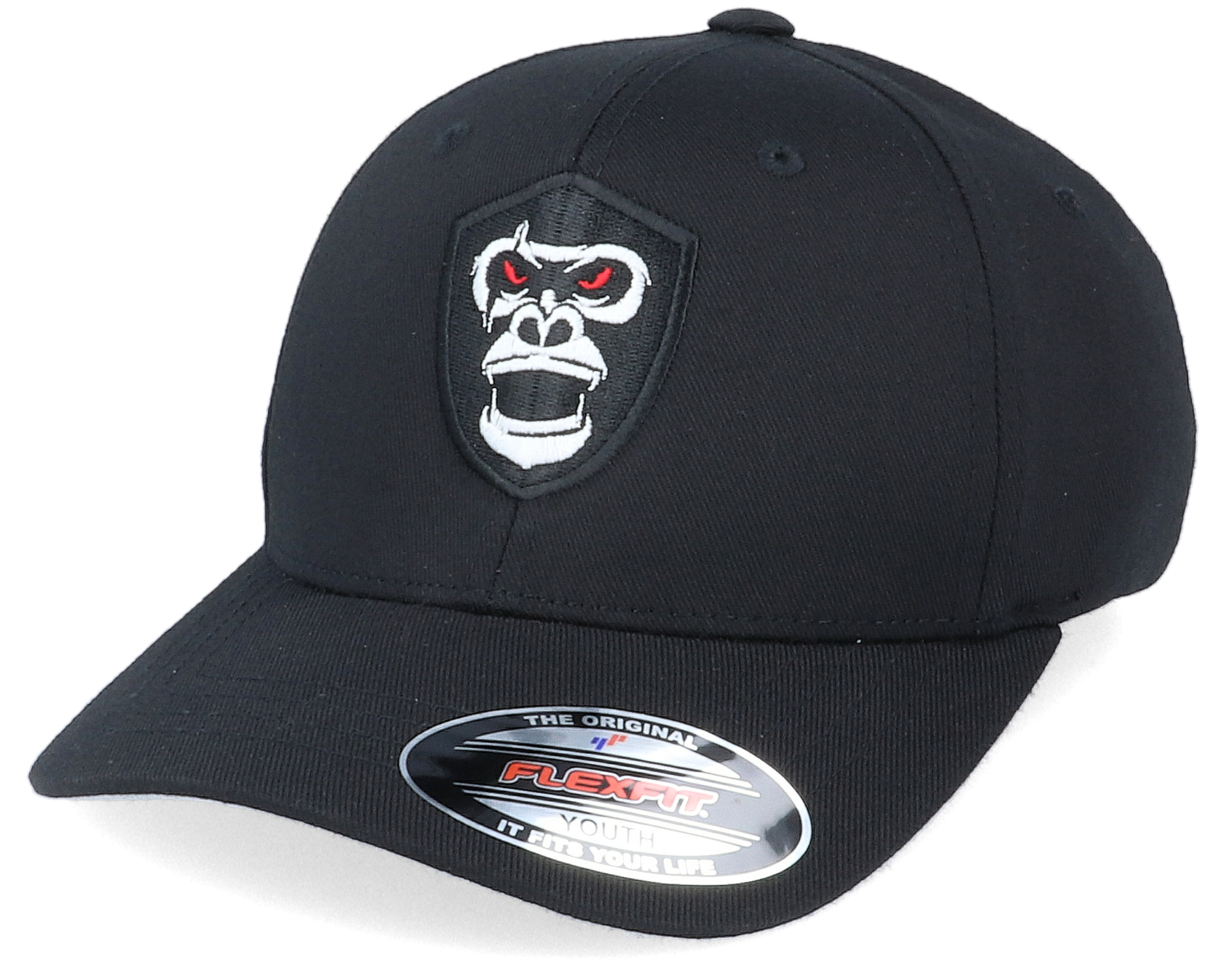 Kids Red Eye Gorilla Black Flexfit Kiddo Cap keps Hatstore.se