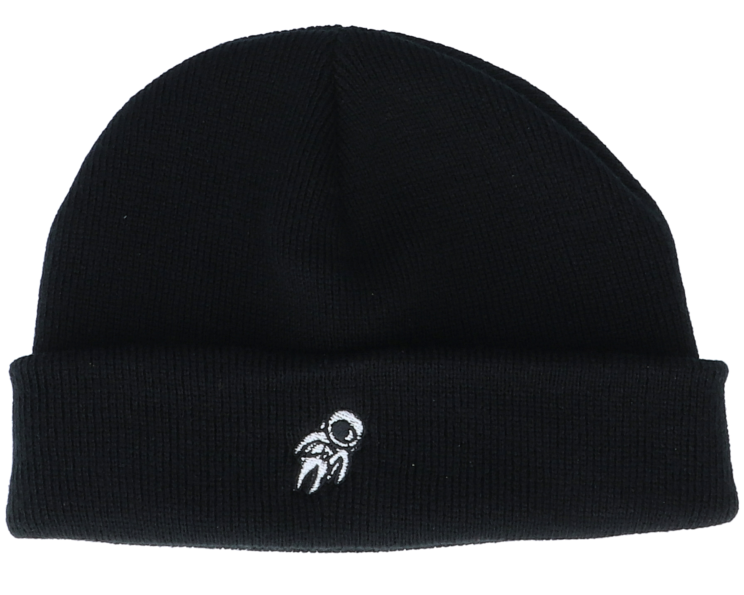 Tiny Astronaut Black Short Beanie  Iconic beanies  
