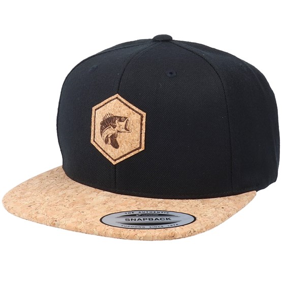Bass Patch Black/Cork Snapback Hunter caps