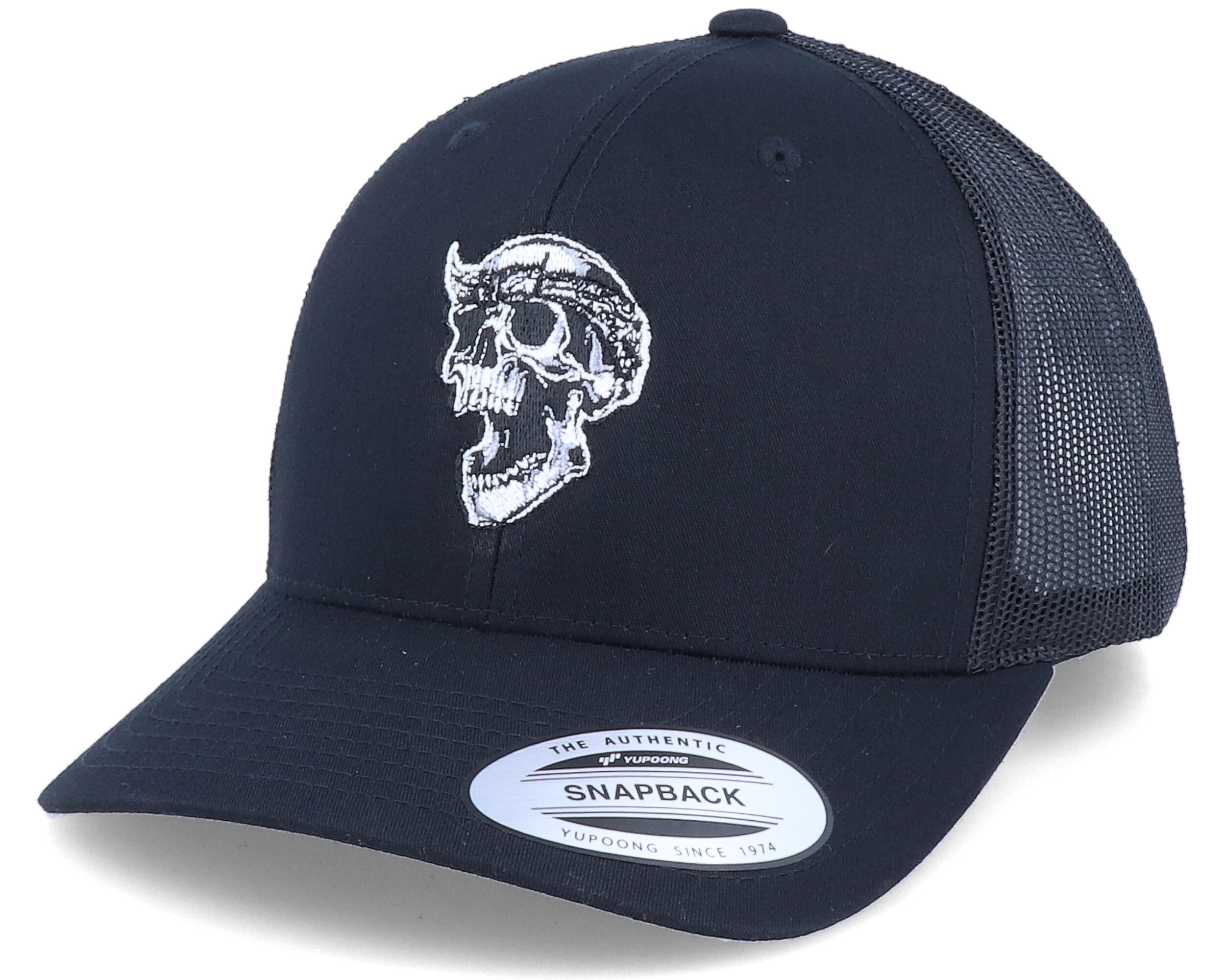 Bandana Skull Black Trucker - Born To 
